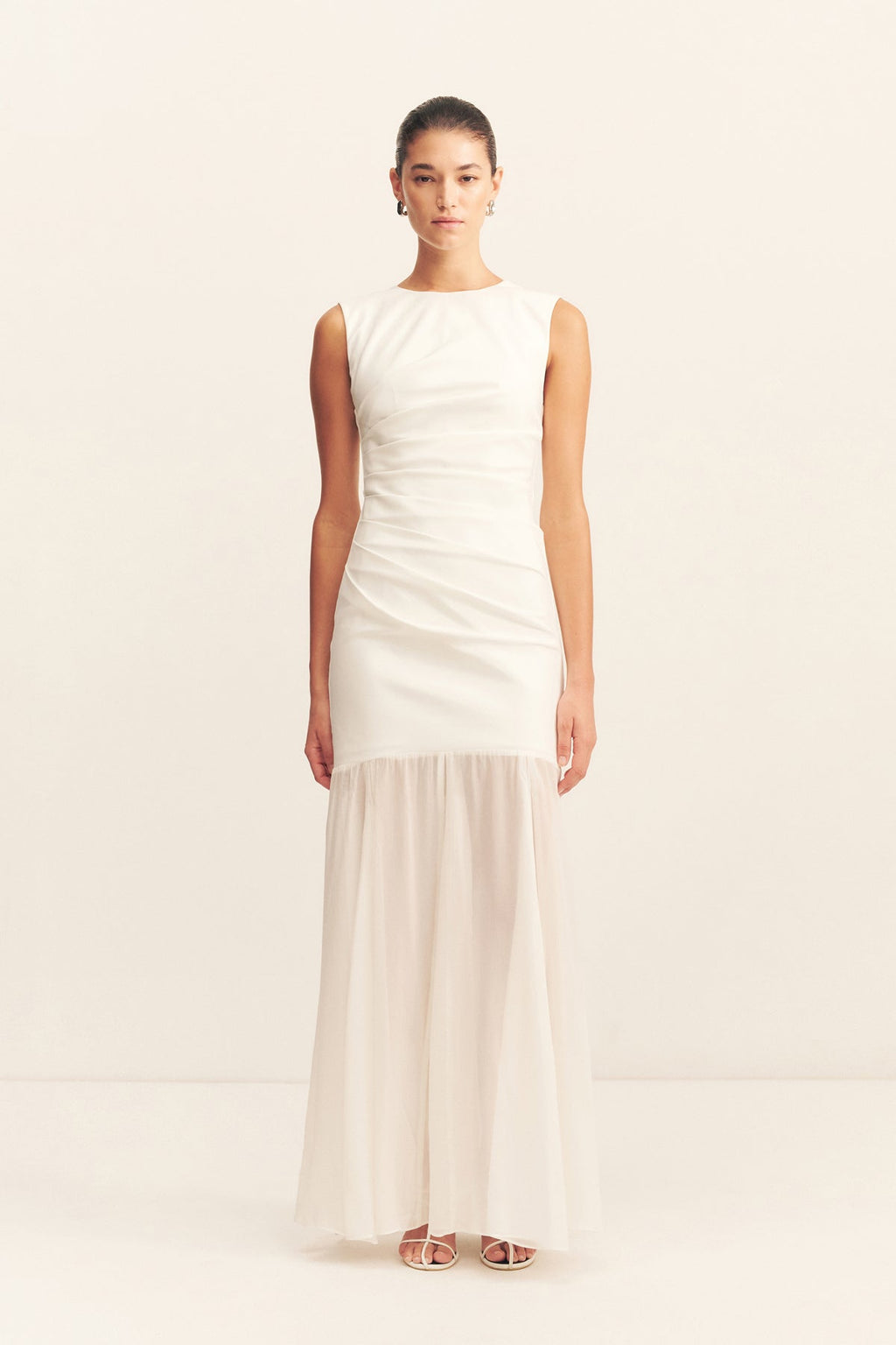 LUNAR OPEN BACK DRAPED MAXI DRESS