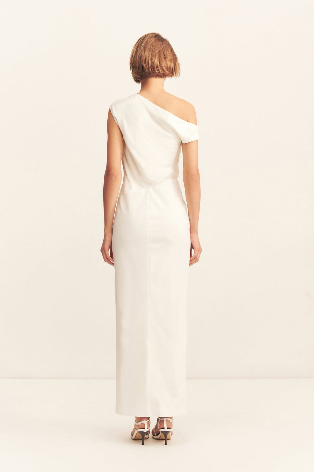 LUMINA CONTRAST DRAPED MAXI DRESS