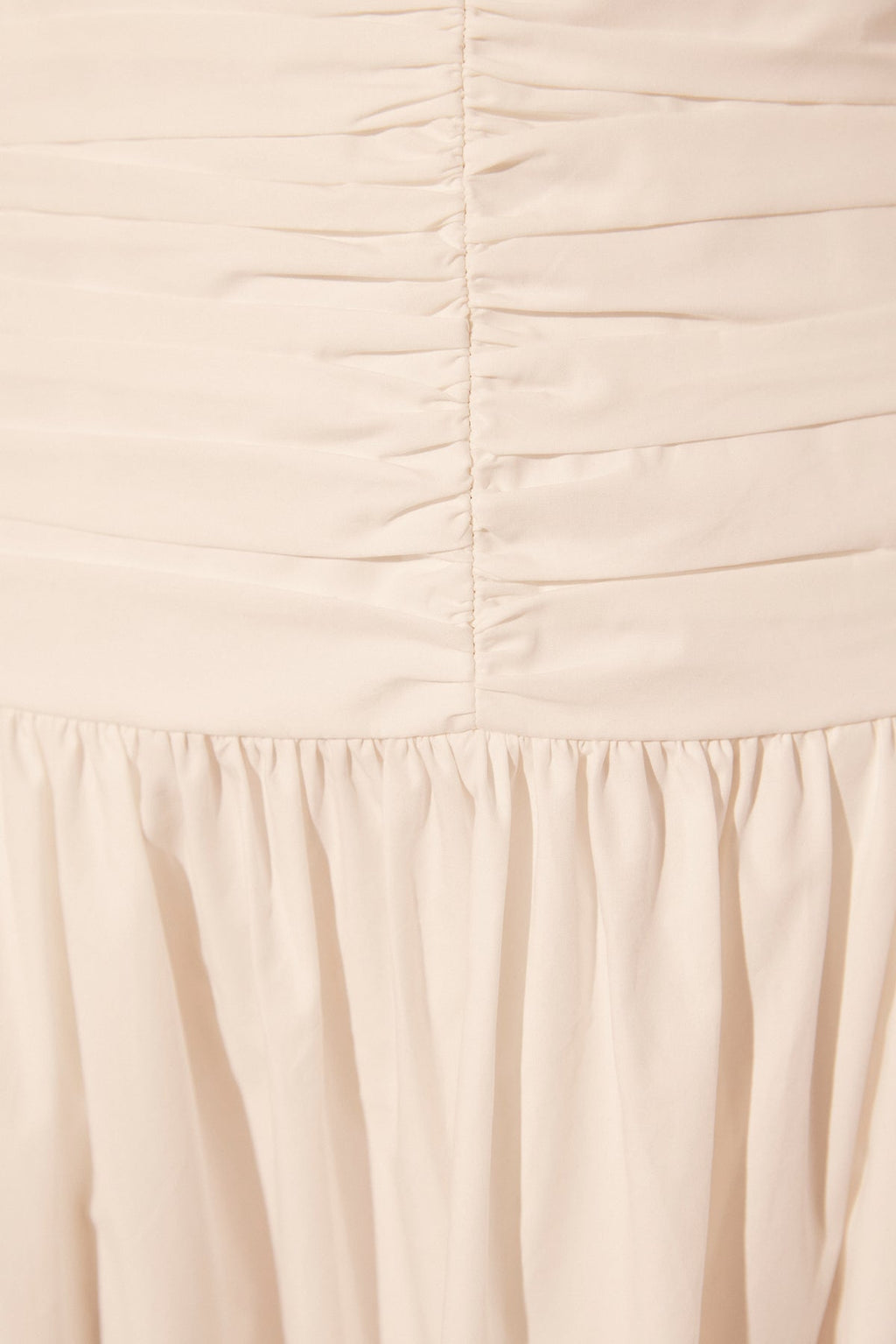 MAIORI OFF SHOULDER RUCHED BODICE MAXI DRESS - IVORY