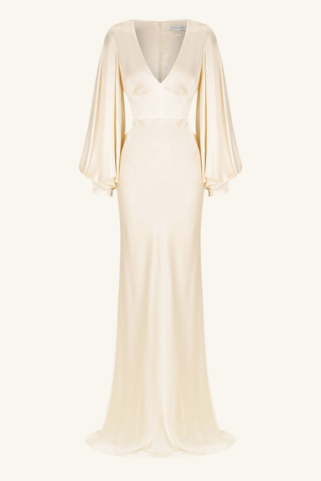 LA LUNE CIRCLE SLEEVE CUT OUT MAXI DRESS - CREAM