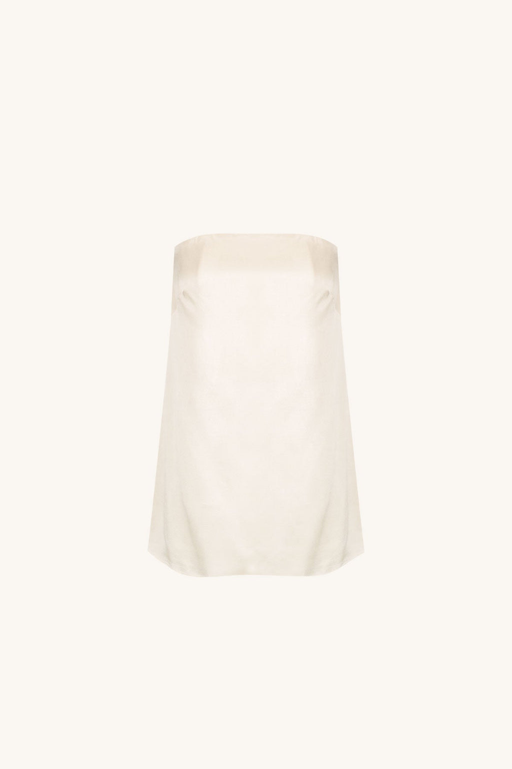 LA LUNE STRAPLESS COLUMN TOP - CREAM