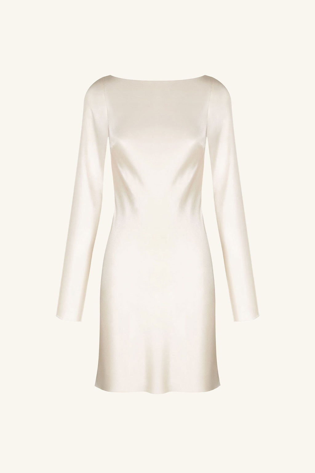 LA LUNE LONG SLEEVE BACKLESS MINI DRESS - CREAM