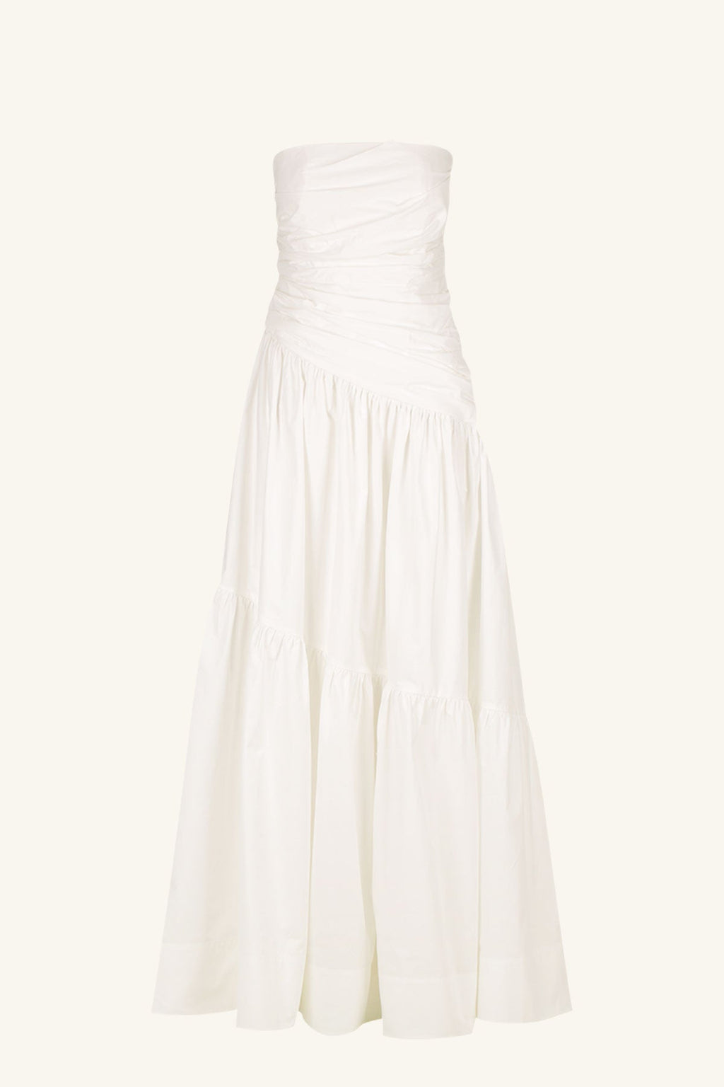 MAIORI STRAPLESS TIERED MAXI DRESS - IVORY