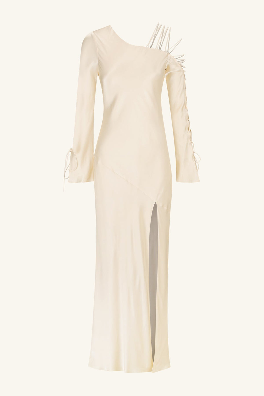 NORA LACE DETAIL MAXI DRESS - CREAM
