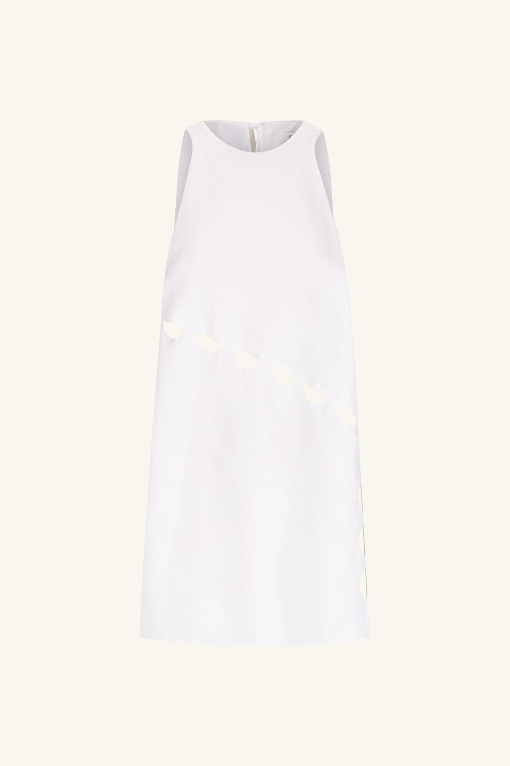 BIRDIE SCALLOP MINI DRESS - IVORY