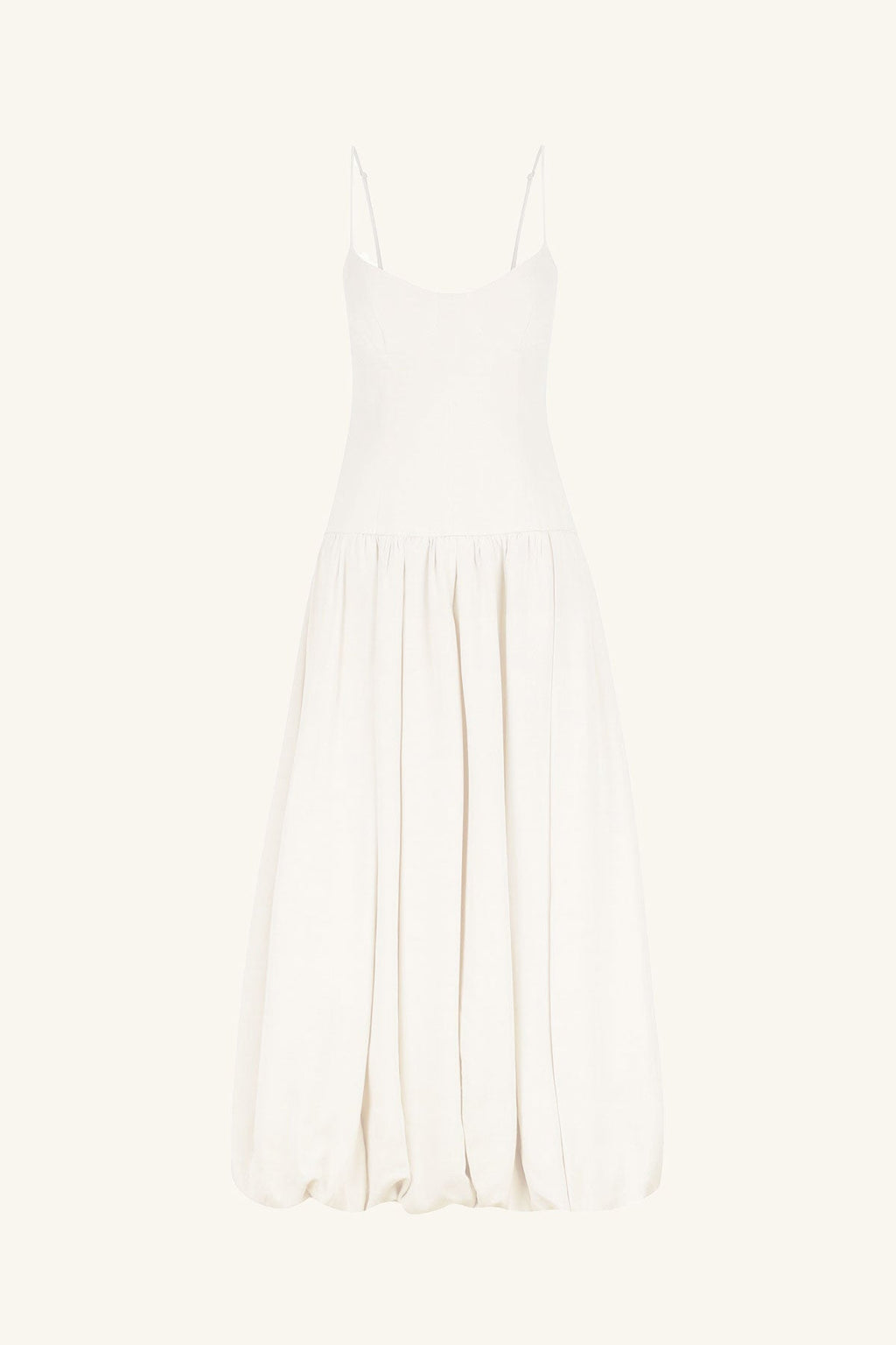 VENTO BUSTIER BUBBLE MIDI DRESS - IVORY