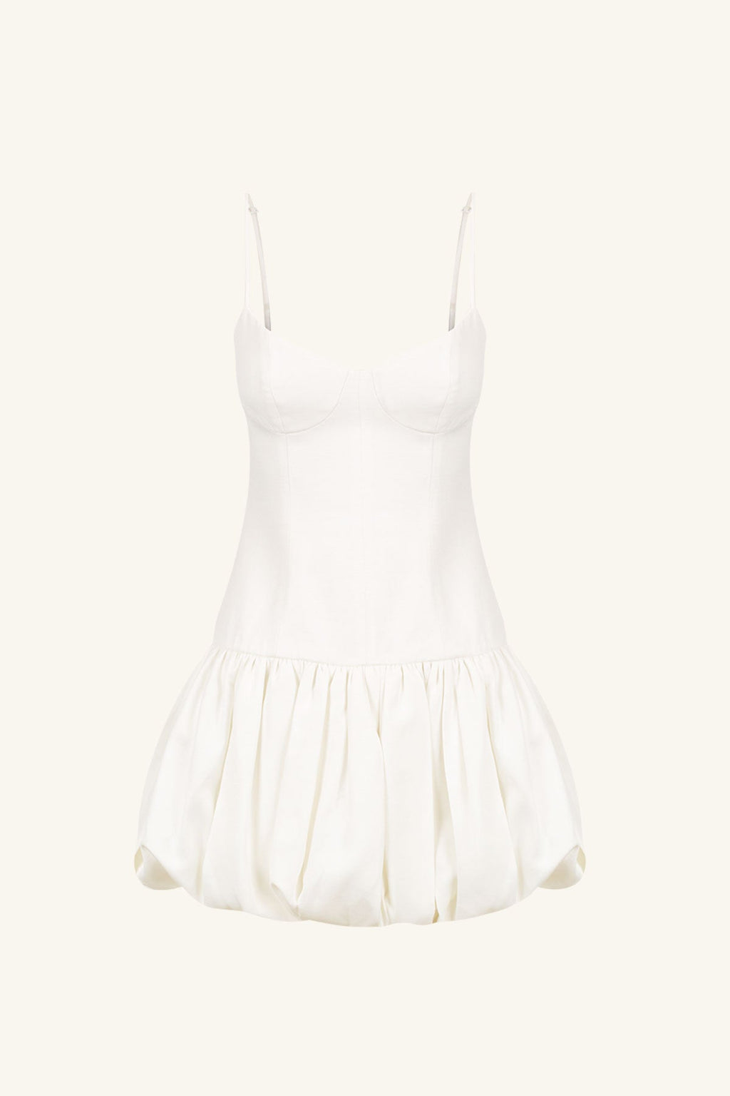 VENTO BUSTIER BUBBLE MINI DRESS - IVORY